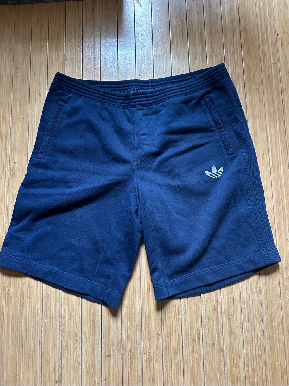 Adidas Original Navy Trefoil Athletic Shorts - XL